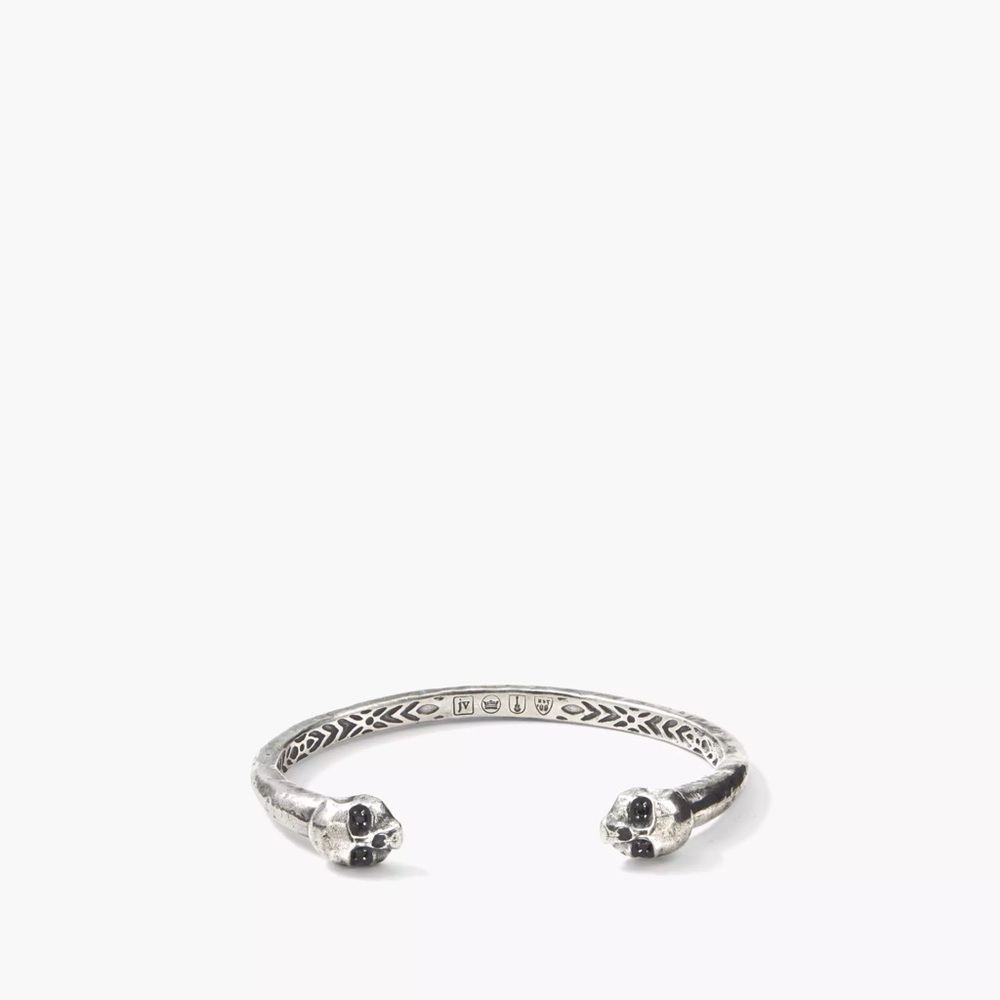 John Varvatos Silver Skull Cuff Bracelet